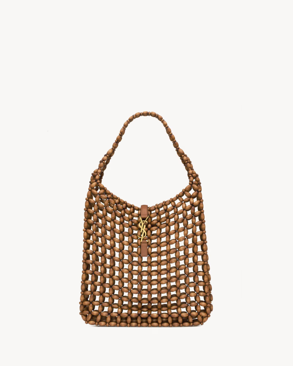 SAINT LAURENT LE 5 À 7 Supple Large in wood beads