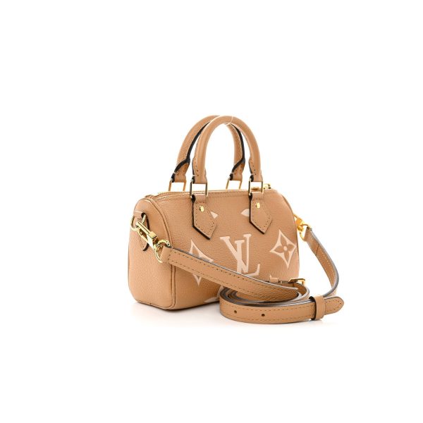LOUIS VUITTON MASTER EMPREINTE MONOGRAM GIANT NANO SPEEDY ARIZONA CREME M81625 (16*10*7.5cm)