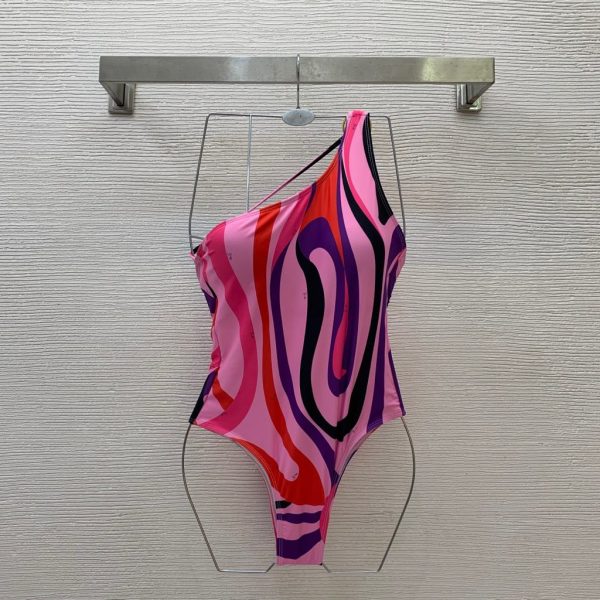PUCCI pink purple swirl lycra swimsuit